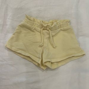 Zara kids, yellow sweat shorts, 9-12mons